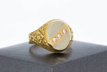 14 Karaat bicolor gouden Statement ring - 20,8 mm