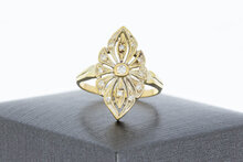 Vintage 14 karaat diamant dames ring