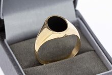 14 Karaat gouden Onyx Zegelring - 22,1 mm