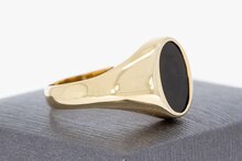 14 Karaat gouden Onyx Zegelring - 22,1 mm