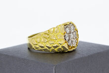 Gouden Diamantring 18 karaat - 21 mm