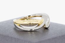 14 Karaat gouden Slagring met Diamant - 17,1 mm