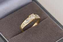 18 karaat bicolor gouden diamant ring - 15,6