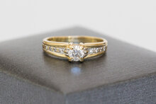 18 karaat bicolor gouden diamant ring - 15,6