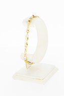 14 Karaat bicolor gouden koningsarmband - 20,7 cm