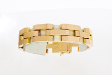 Brede 18 Karaat Tank armband goud - 20,1 cm
