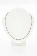 Vossenstaart ketting 18 Karaat witgoud - 42,1 cm