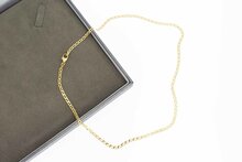 14 Karaat geel gouden Anker Ketting - 45,5 cm