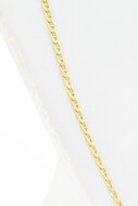 14 Karaat geel gouden Anker Ketting - 45,5 cm
