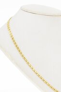 14 Karaat geel gouden Fantasie schakel Collier - 45 cm