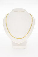 18 Karaat geel gouden Venetiaans schakel Collier - 43 cm