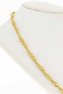 14 Karaat gouden getordeerde Gourmet ketting - 60 cm