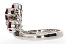 18 Karaat gouden Robijn Ring met Diamant - 17,1