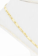 14 Karaat Valkoog ketting goud - 51 cm
