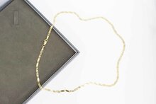 14 Karaat Valkoog ketting goud - 51 cm