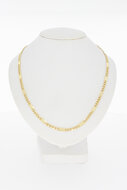 14 karaat gouden Gourmet ketting met &quot;tussenplaatjes&quot;- 62 cm