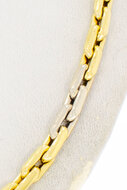 18 Karaat bicolor gouden Anker Collier - 46,6 cm