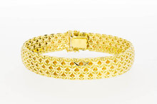 Gevlochten 14 Karaat goud armband - 19 cm