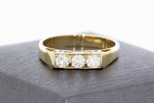 14 Karaat gouden diamant Rijring - 18,2 mm
