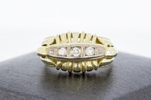 14 Karaat diamant pinkring-  16,9 mm