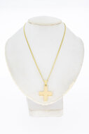 14 Karaat gouden Kruis ketting hanger - 2,1 cm