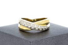 18 Karaat goud ring met Diamant - 19,8 mm