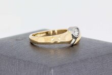 14 karaat Solitaire diamantring - 17,6 mm