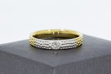 18 Karaat goud diamantring - 20,7 mm