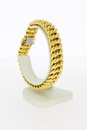 Gevlochten armband 18K goud - 21 cm