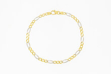 Armband Figaro 18 karaat goud - 22,5 cm