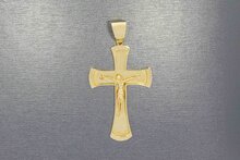 14 karaat Kruis ketting hanger - 5,6 cm