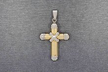 14 Karaat Kruis ketting hanger - 3,6 cm