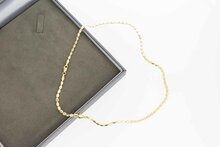 14 karaat goud rijstkorrel Collier - 45,6 cm