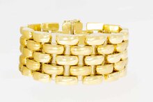 Staafjes armband goud 14 Karaat - 18,5 cm