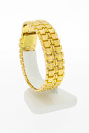 18 Karaat brede goudenrmband - 19,4 cm
