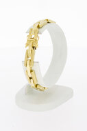 14 Karaat gouden staafjes armband - 18,3 cm