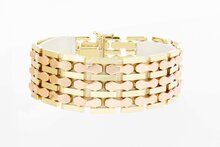 14 Karaat Vintage Staafjes armband- 19 cm
