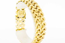 18 karaat gevlochten armband - 20,0 cm