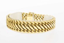 14 Karaat brede goudarmband - 20,7 cm