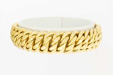 Gevlochten 18 Karaat dames armband - 16,9 cm