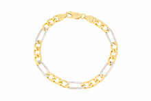 18 Karaat gouden Figaro armband - 19,2 cm