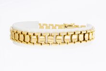 14 Karaat gouden schakelarmband - 20,5 cm