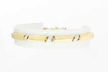 18 Karaat gouden Staafjes armband - 19,7 cm