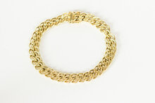 14 Karaat gevlochten armband - 18,5 cm