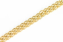14 Karaat gevlochten armband - 18,5 cm