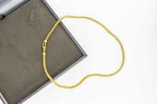 14 Karaat vierkante Gourmetketting - 45 cm