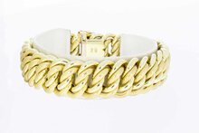 14 Karaat gevlochten armband - 19,9 cm