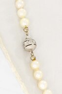 Parel ketting met witgouden sluiting - 73 cm