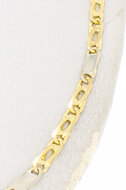 18 Karaat bicolor Valkoog ketting - 60,3 cm