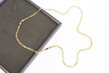18 Karaat bicolor Valkoog ketting - 60,3 cm